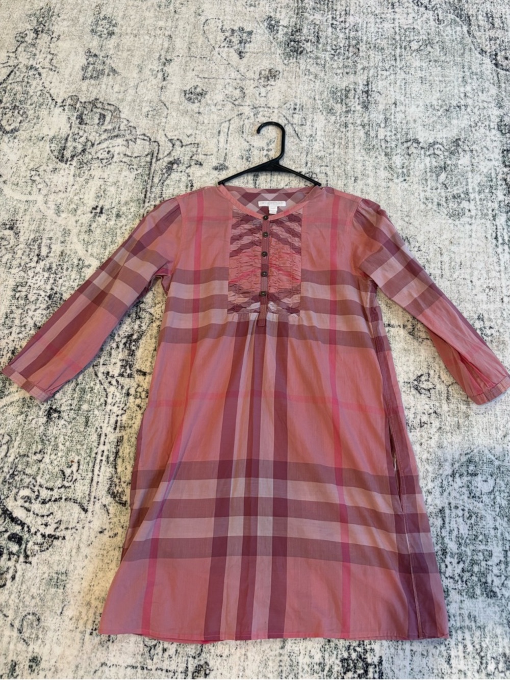 Burberry Pink nova check kids dress 14y or women’s XS dress
